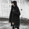 2021 Goth women coat winter hooded long sleeve pocket causal black knitted high quality coat new style coats OPM-111 PUNK RAVE